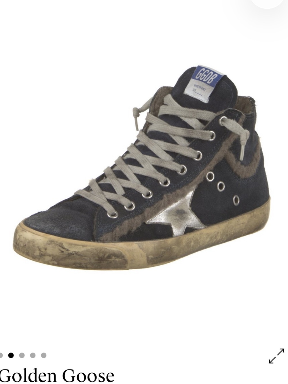 Golden Goose Francy Suede and Shearling  High-Top Sneakers